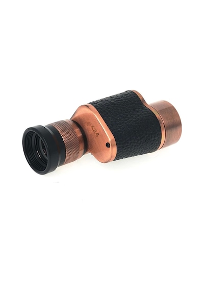 6x24 Baıgısh Askeri Tarzi Pirinç Ve Deri Kaplamalı Deri Çantalı Monocular Dürbün Princ Çok Renkli