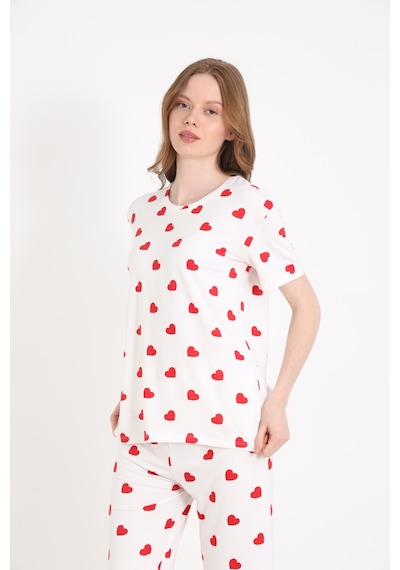 Elitol Bamboo Örme Desenli Kadın Pijama Takımı Desenli-4