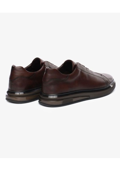 Greyder 64726 Erkek Hakiki Deri Lastikli Sneaker Ayakkabı Kahve