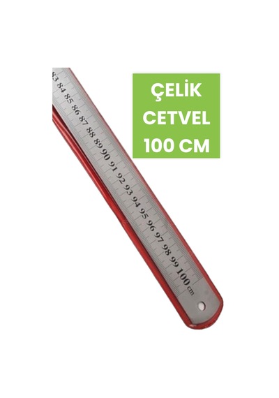 30 Cm Çelik Cetvel Metre Paslanmaz 30 Cm Çok Renkli
