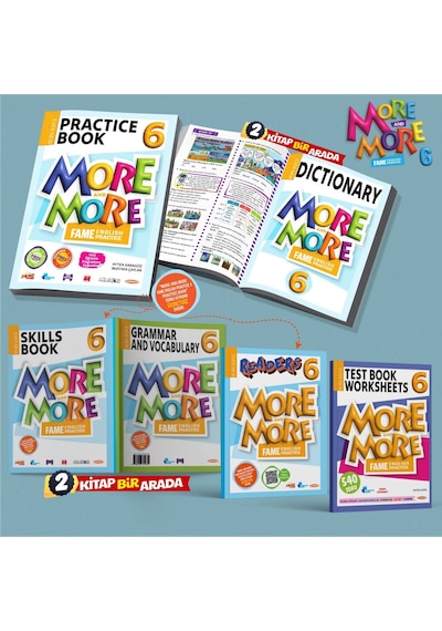 Kurmay 6.sınıf More&more Practıce Book Seti 3 Kitap + Test Book Worksheets