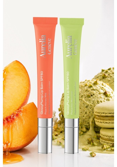 The Spf Flavor Duo - Güneşten Koruyucu & Dolgunlaştırıcı Etkili Altın Işıltılı Şeffaf Ve Şeftalimsi Pembe Lip Balm Seti