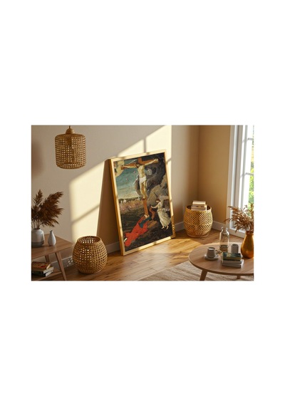 Rönesans Botticelli Mistik Çarmıha Geriliş Çerçevesiz Poster 21x30 Cm A4 Tablo Rönesans Klasik Sanat