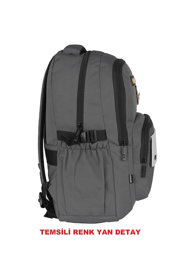 Relaxion Siyah 2057 Su Geçirmez Astarlı Kumaş Okul Sırt Çantası Siyah