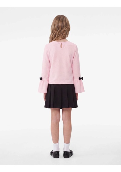 Koton Fiyonk Detaylı Pembe Kız Çocuk Bluz 7wkg60014ak