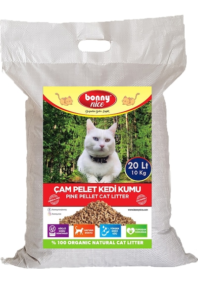 Bonny Nice Doğal Çam Peleti Kedi Kumu 20 L