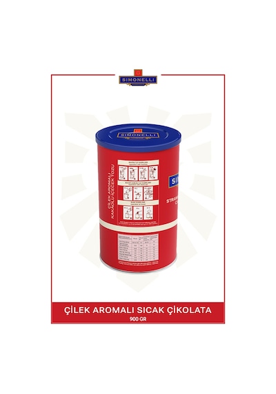 Simonelli Çilek Aromalı Sıcak Çikolata İçecek Tozu 900 G