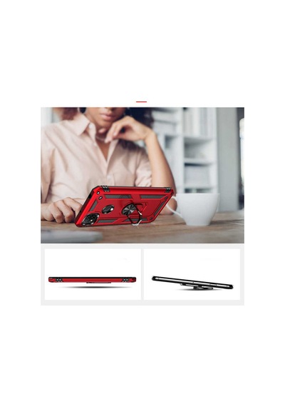 Xiaomi Redmi 9c Uyumlu Kılıf Sofya Yüzüklü Silikon Kapak - Rose