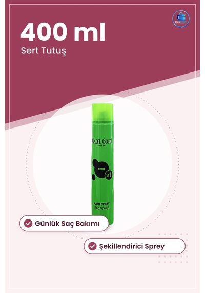 Saç Spreyi Büyük Yeşil 400 Ml Sert Tutuş Şekillendirici Kalıcı Fi