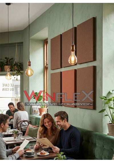 Akustik Kumaş Kaplı Panel-60x60cm Kahverengi