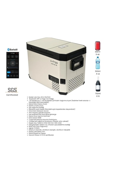 U-frigo Leta Dua 45l Araç Dolabı 0.5 Mm