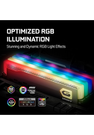 Orıon V Rgb Gavsg532gb6400c42adc 32gb 2x16gb Ddr5 6400mhz Cl42, Xmp 3.0, On-die Ecc & Pmıc, Rgb Aydınlatma, Alüminyu
