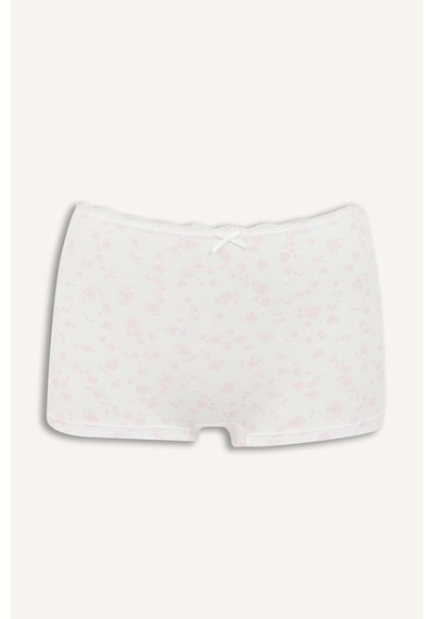 Defacto Çiçek Desenli Dantel Detaylı Penye Açık Pembe Boxer H6474ax26sppn648 Pembe-pn648