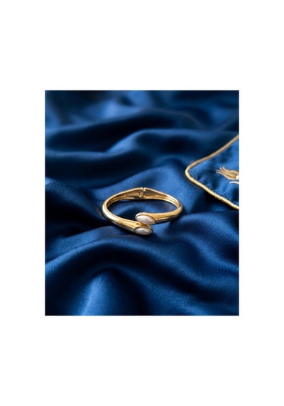 Çelik Pinterest Gold Gümüş 2 Renk Kelepçe Bileklik Kararmaz Hediye Kutulu Altın - 891740783 Altın
