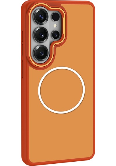 Ardemix Samsung Uyumlu Galaxy S26 Ultra Kılıf M-safe Şarj Özellikli Metal Kamera Çerçeveli Zore Sanremo Silikon Kapak - Gri