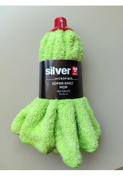 Silver Home Mikrofiber Jumbo Boy Islak Mop Yedek Mop Paspas Ucu Başlığı 105 x 55 CM