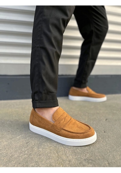 Jy180 Estilo X Bağcıksız Süet Erkek Günlük Spor Klasik Ayakkabı Sbt - Taba Taba