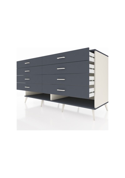 Kronos Konsol 8 Çekmeceli 176x59x99 Aytaşı-antrasit Aytaşı-antrasit