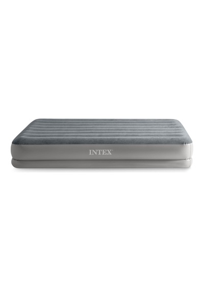 Intex Usb Pompalı 30 Cm Queen Prestij Orta Yükseklikte Şişme Yatak 203x152x30cm Gri