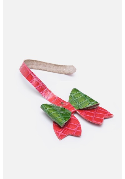 Hand Made Christmas Özel Hediyelik Croco Kırmızı &yeşil Fiyonk Çanta Charm