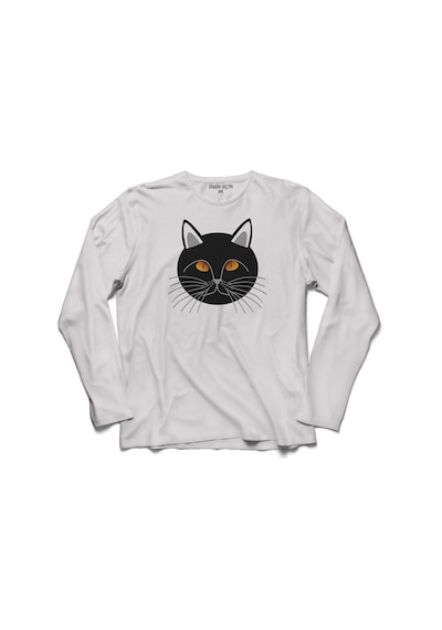 Kara Kedi Göz Black Cat Eye Uzun Kollu Tişört (518426116)