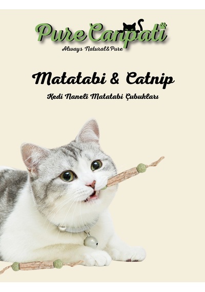 Purecanpati Catnipli Matatabi Stick Kedi Diş Kaşıyıcı Oyuncak
