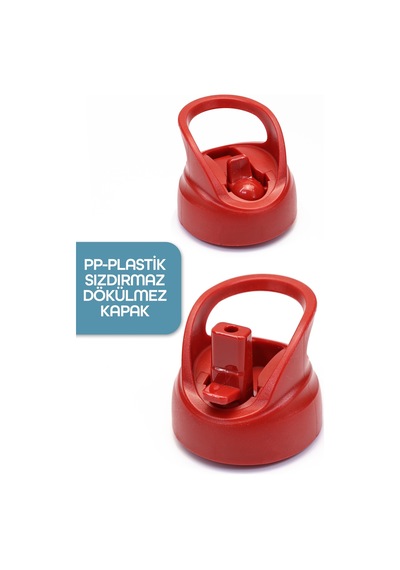 Büyük Su Matarası Tritan Pipetli Su Şişesi Max Spor Matarası Suluğu Bpasız 1000 Ml Kırmızı 0112