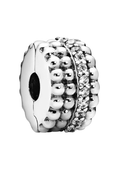 Nur Silver Taşlı Durdurucu Gümüş Charm Nur-bl00252