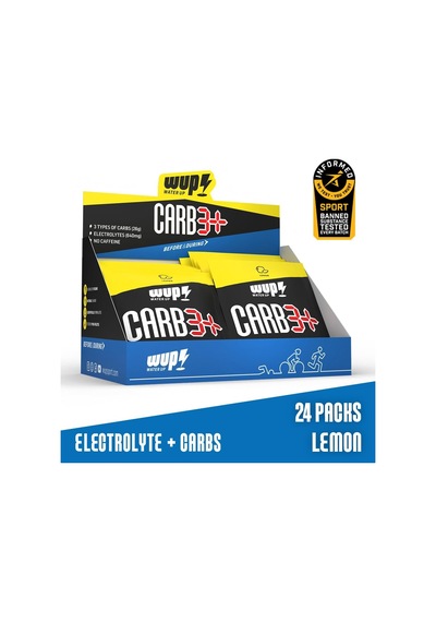 Carb3+, 3 Tip Karbonhidrat, Sodyum, Potasyum, Magnezyum, Limon Aromalı, 24 Saşe Toz Efervesan