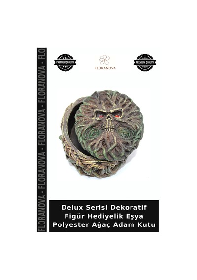 Delux Serisi Dekoratif Figür Hediyelik Eşya Polyester Ağaç Adam Kutu
