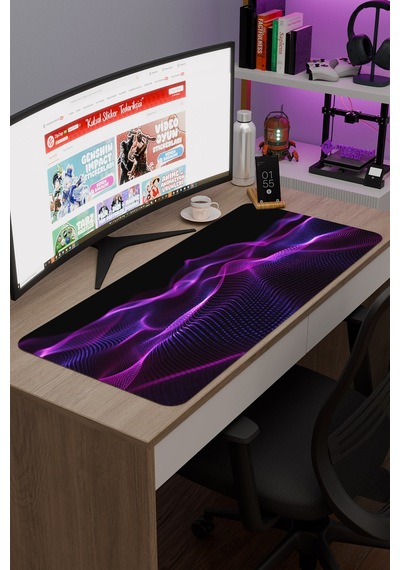 Noktalar Kaymaz Dikişli Kauçuk Oyuncu Mousepad V3 - 90x40 Xxl Gaming Mouse Pad Fare Altlığı