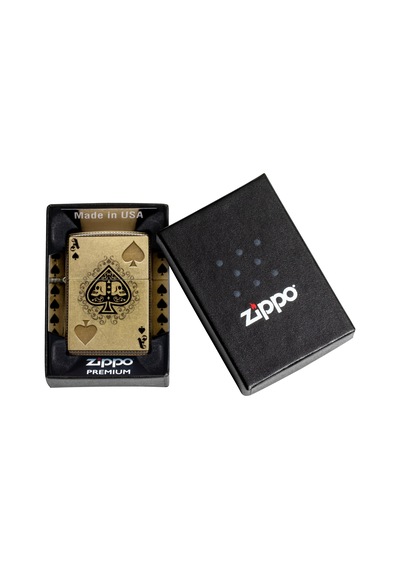 Zippo 48458 Ace Of Spades Design Çakmak Çok Renkli