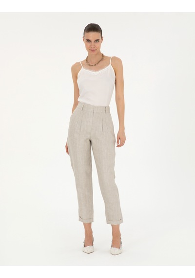 Pierre Cardin Kadın Bej Pantolon Kanvas-chino 50285479-vr011 Bej