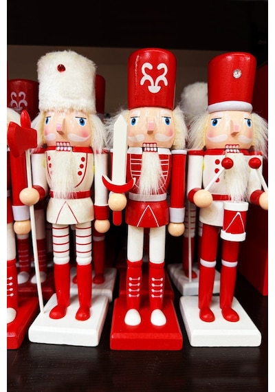 Beysüs Yılbaşı Dekor Orijinal Ahşap Fındıkkıran 3 Lü Set 25 Cm