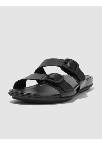 Fitflop Gracıe Fv1 Çift Tokalı Siyah Kadın Terlik Siyah