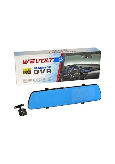 NYF Wevolt DVR Kayıt Cihazı 4,3 inç Dikiz Ayna Ekranlı Çift Kamer