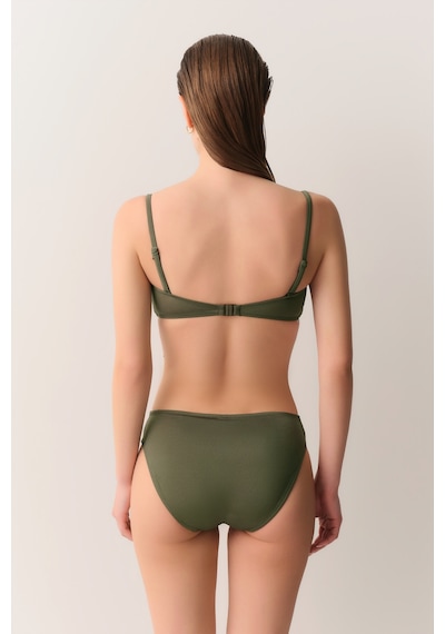 Suwen Metal Aksesuarlı Straplez Bikini Üst Sbn26540c187 Haki