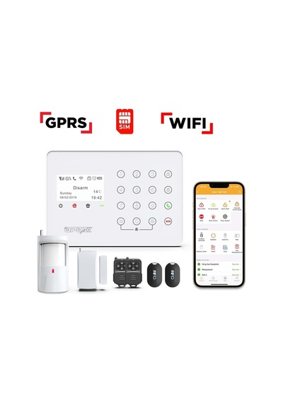 Ard-575 Gprs/gsm/wıfı Kablolu/kablosuz Alarm Paneli Ve Bgr-09 Kablosuz Sirenli 1 Yıl Ahm