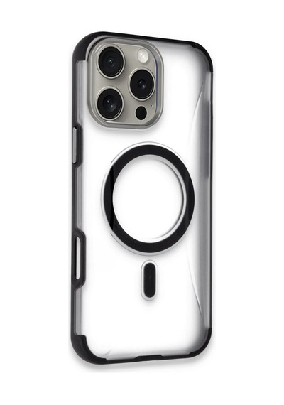 Joko - 253 - Apple iPhone Uyumlu 16 Pro Max Hilton Magsafe Kapak - Edntrend - - Siyah Sıyah