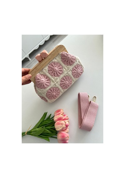 Bolca Emek Kadın El Örgüsü Motif Çanta Pembe - 919173877 Pembe - 919173877 Pembe