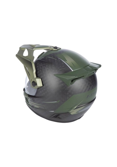 Klim Krios Pro Carbon Echo Adv Rally Motosiklet Kaskı Siyah Yeşil Siyah / Yeşil