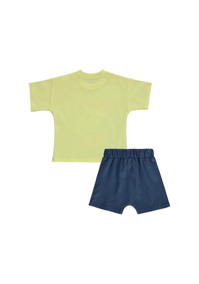 Civil Baby Shark Crew Baskılı 6-18 Ay Takım - Sarı Limon Sarısı