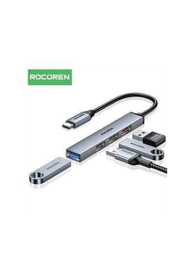 Rocoren Type-c 5gbps 4 Portlu Usb-a 3.0 Çoklayıcı Dönüştürücü Hub