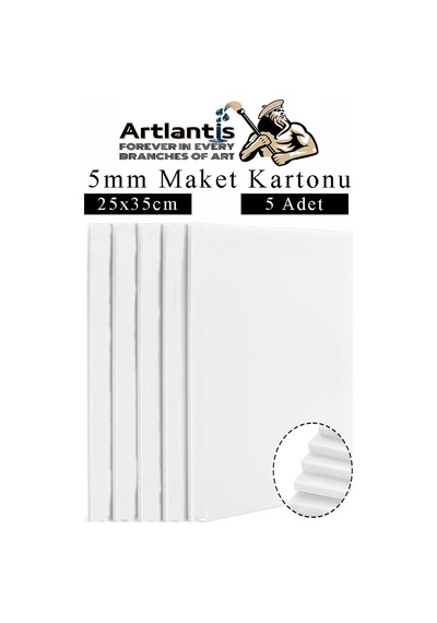 Maket Kartonu Beyaz Fotoblok 5 Mm 25x35 Cm 5 Adet Hobi Sanat Okul Köpüklü Straforlu Maket Kartonu Maket Yapımı