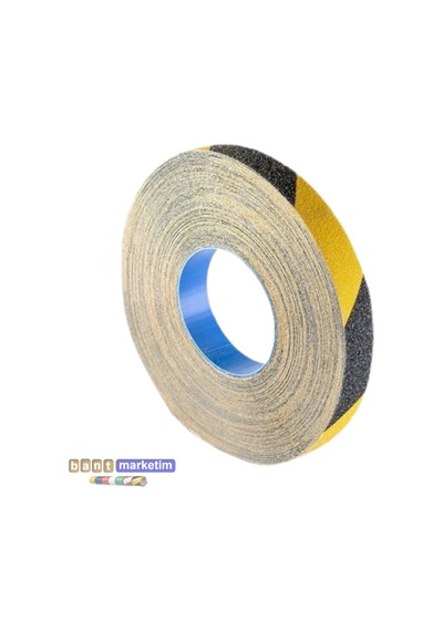 Sarı Siyah Merdiven Ve Zemin Kaydırmaz Kaymaz Bant 25mm X 25 Tdrtr