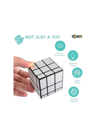 3x3x3 Gümüş Ayna Sihirli Hız Küpü Hızlı Stres Buster Beyin Fırtınası Çocuklar Ve Yetişkinler İçin Bulmaca