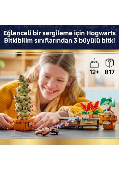 LEGO® Harry Potter™ Hogwarts™ Bitkibilim Bitkileri 76474 - 12 Yaş ve Üzeri için 3 Bitki İçeren Oyuncak Yapım Seti (817 Parça)