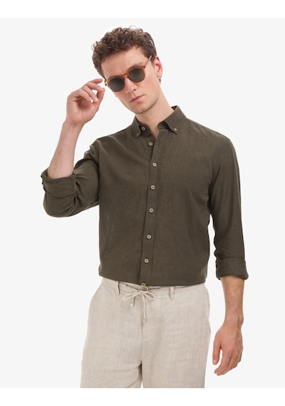 Pierre Cardin Erkek Haki Gömlek Desenli 50320941-vr027