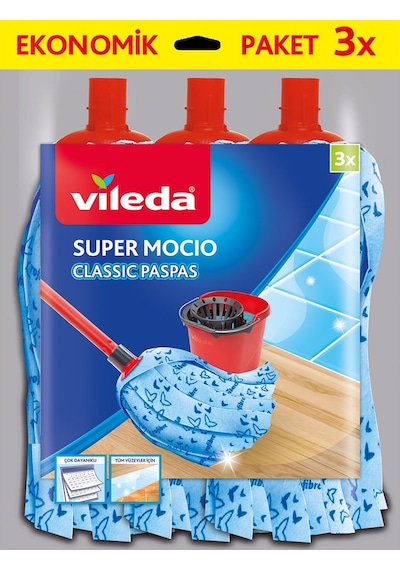 Vileda Super Mocio Klasik Yedek Paspas 3'lü Ekonomik Paket