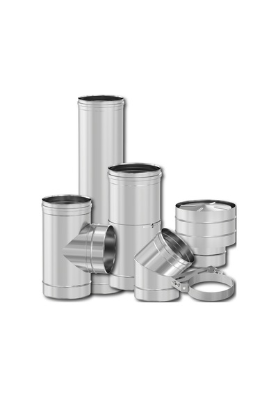 Pelet Soba Borusu Bilerzik / Çap: 8 Cm / Krom Renk / 304 Krom / Baba's Stove